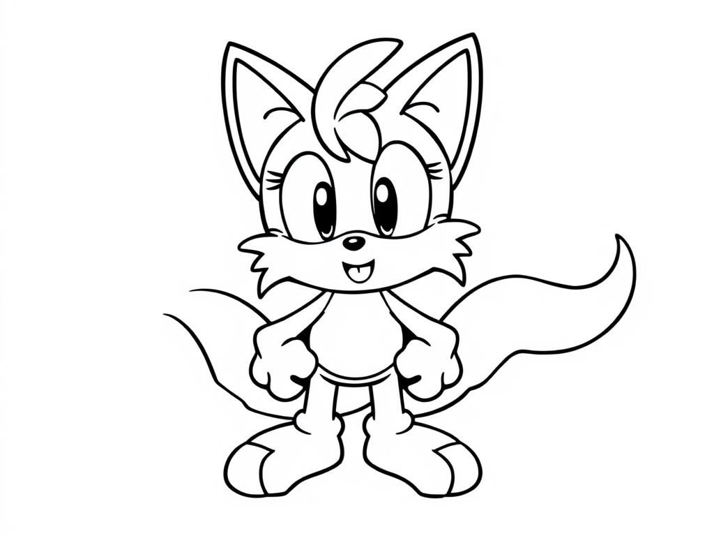 Preview of Tails with two tails and not the weird back hair thing