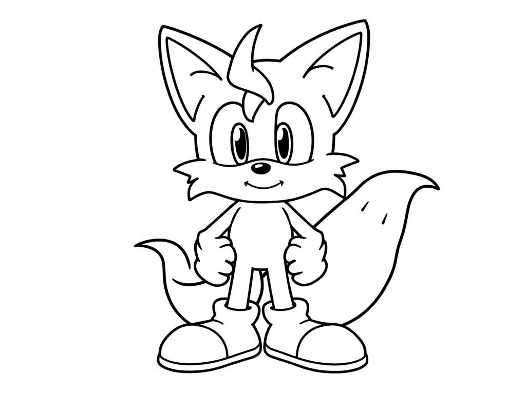 Preview of Tails with two tails and not the weird back hair thing