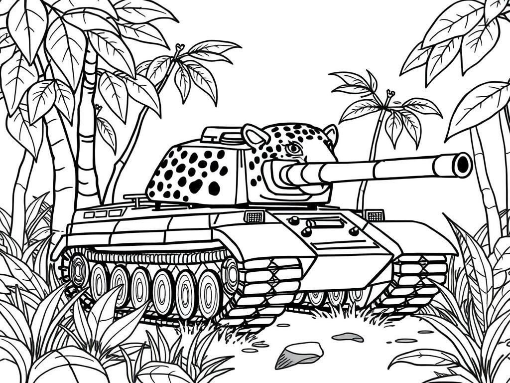 Preview of Tank Leopard two in  a Jungle and is laoding