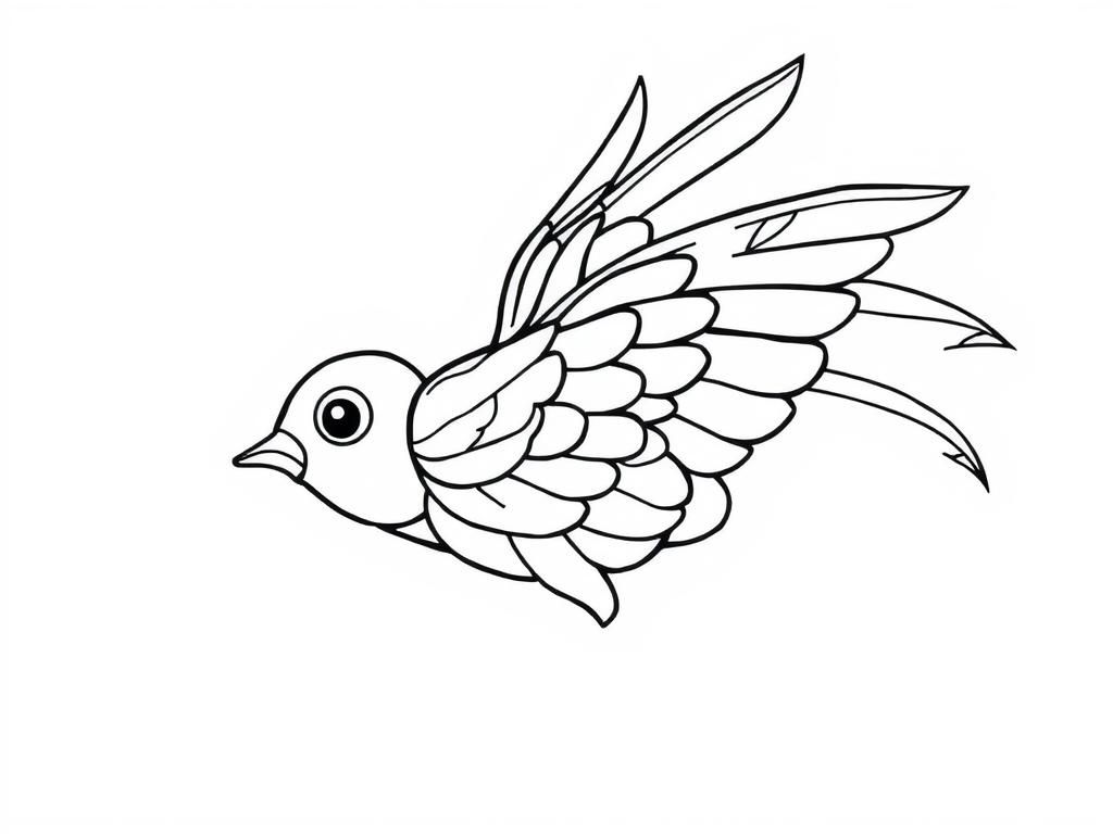 Birds Flying in the Sky Coloring Page