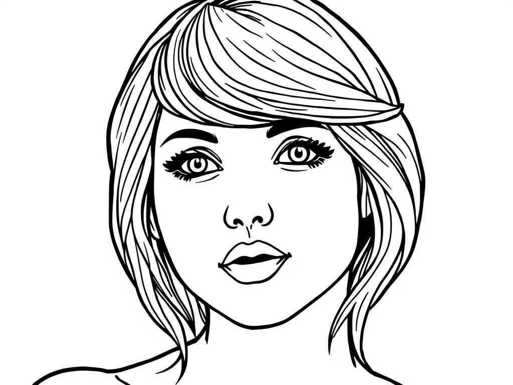 TAYLOR SWIFT - Free Printable Coloring Page