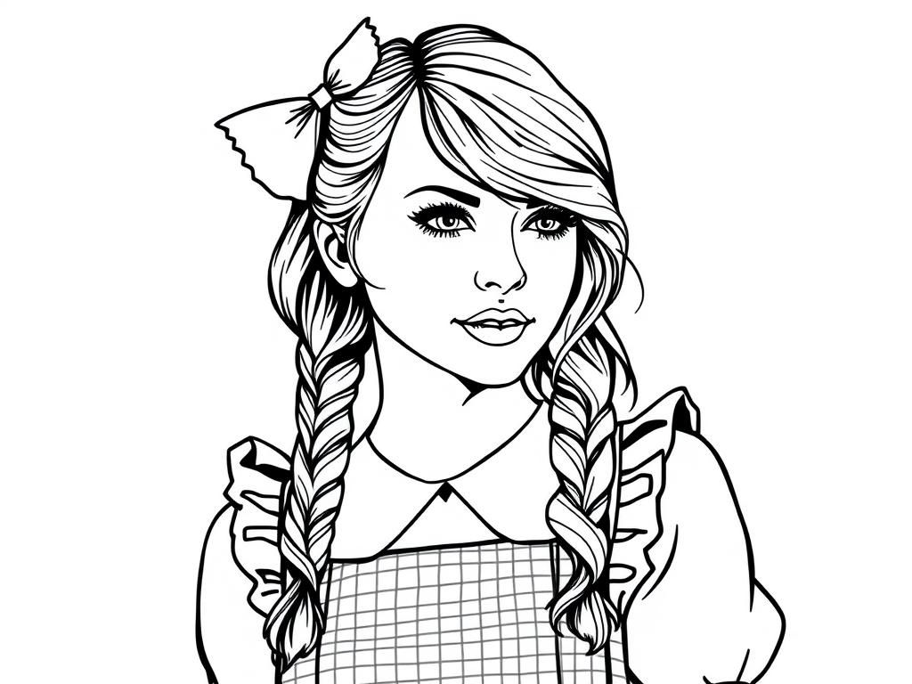 Preview of Taylor swift in the style of Dorothy from the wizard of oz