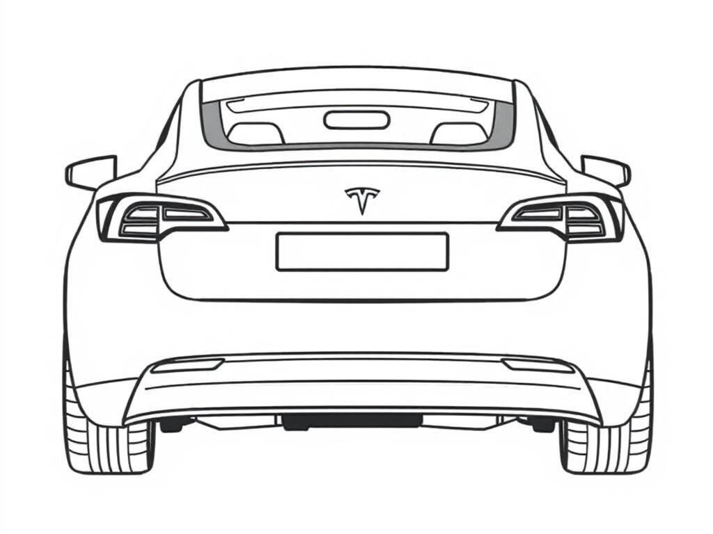 Tesla Car Coloring Page