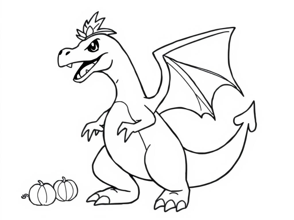 Friendly Dragon Coloring Page