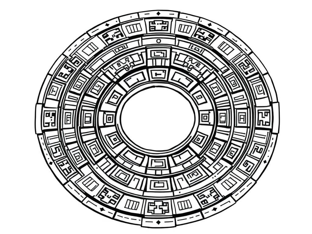 The Aztec calendar, anime style