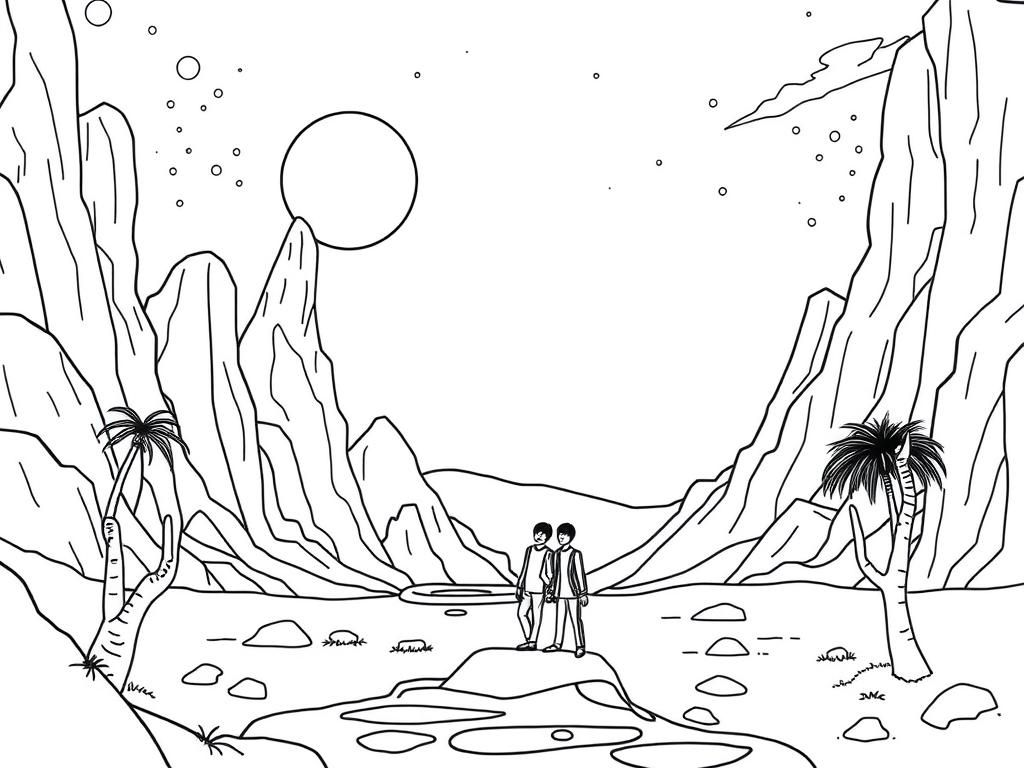Desert Friends Coloring Page