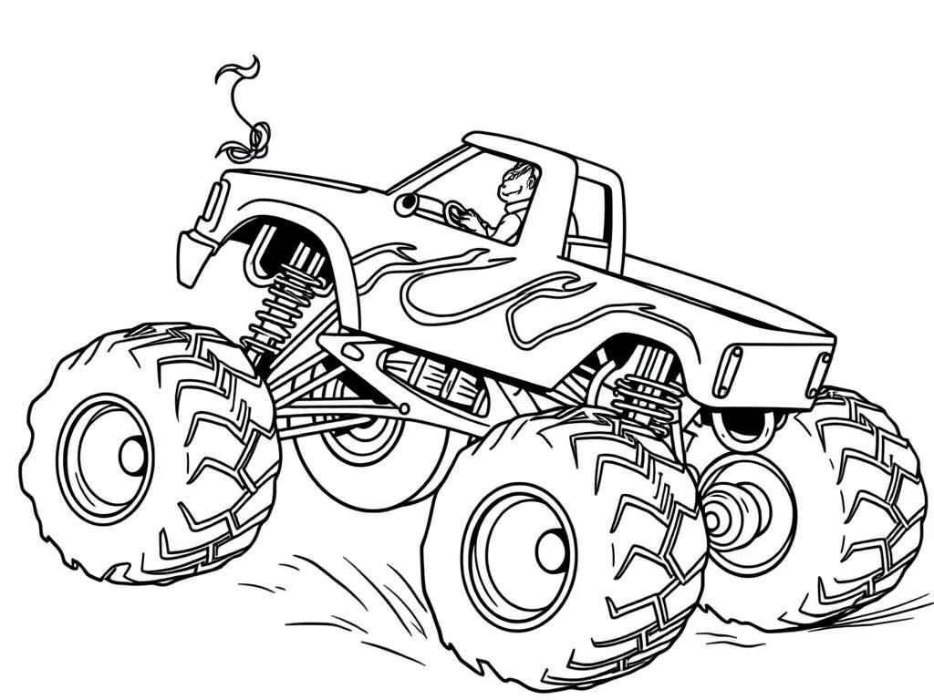 Monster Truck Coloring Page