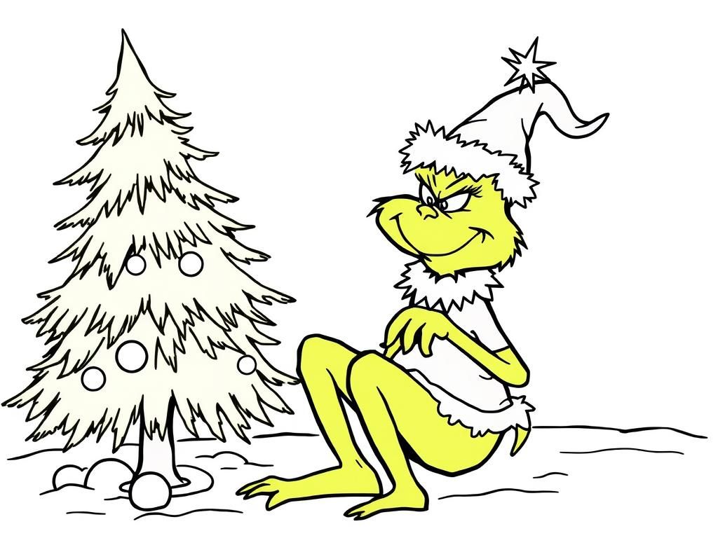 the grinch stealing a christmas tree