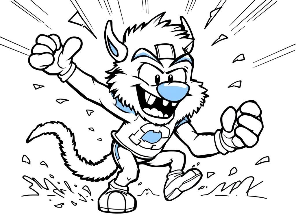 Werewolf Superhero Coloring Page