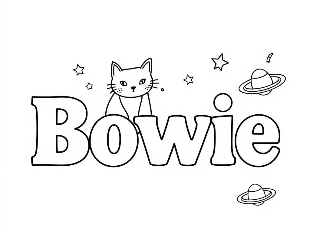 Alien Cat Coloring Page