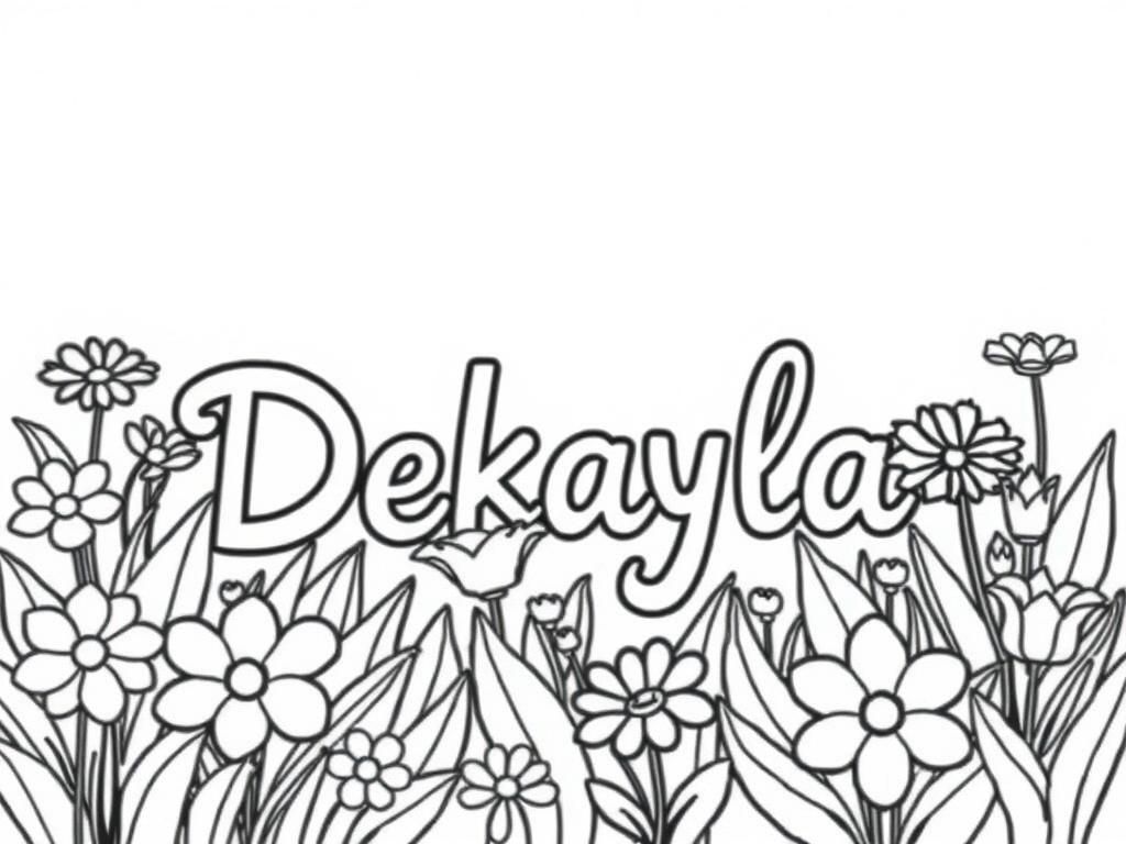 Dekayla Floral Coloring Page