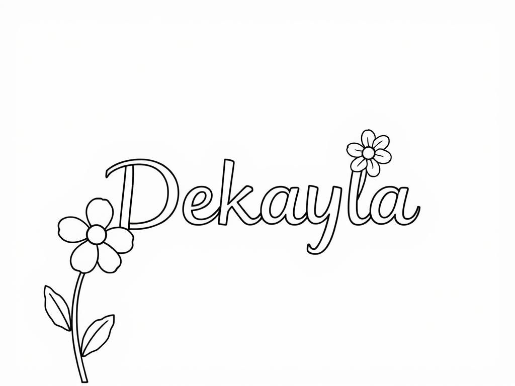 Dekayla Flower Coloring Page