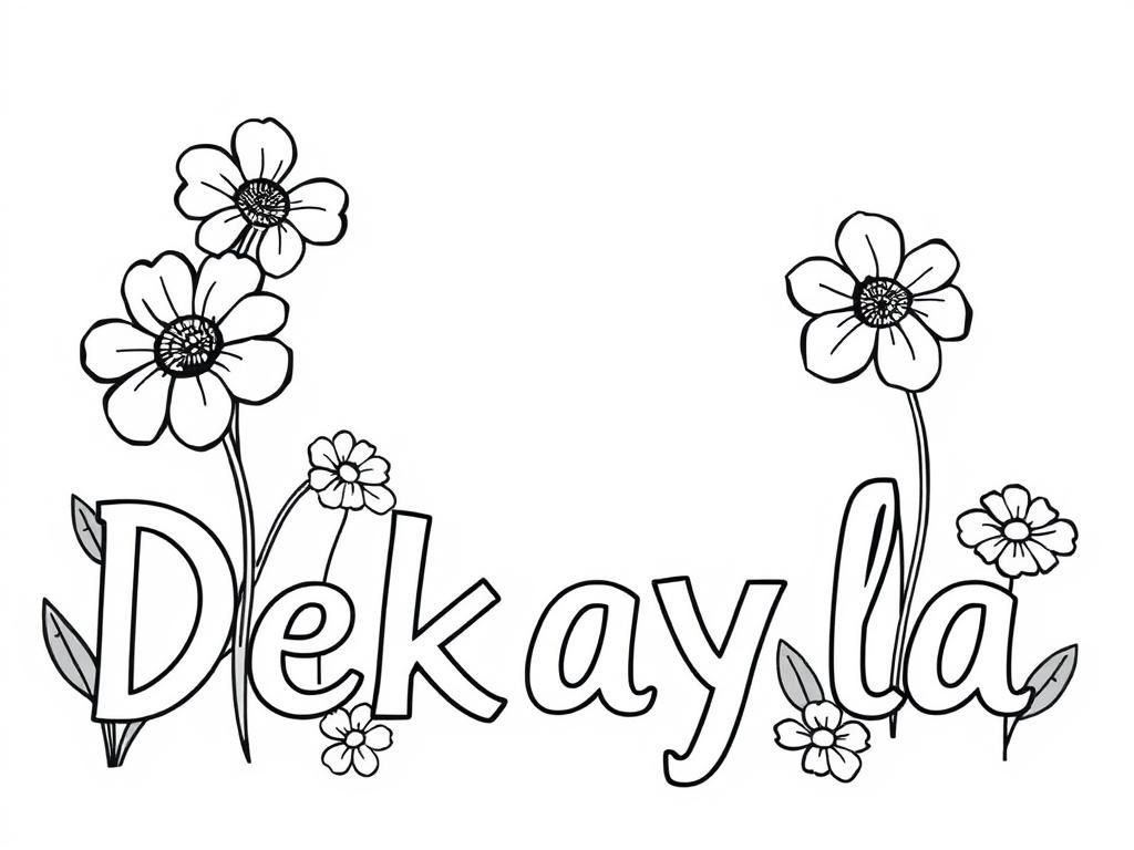 Dekayla Flower Coloring Page