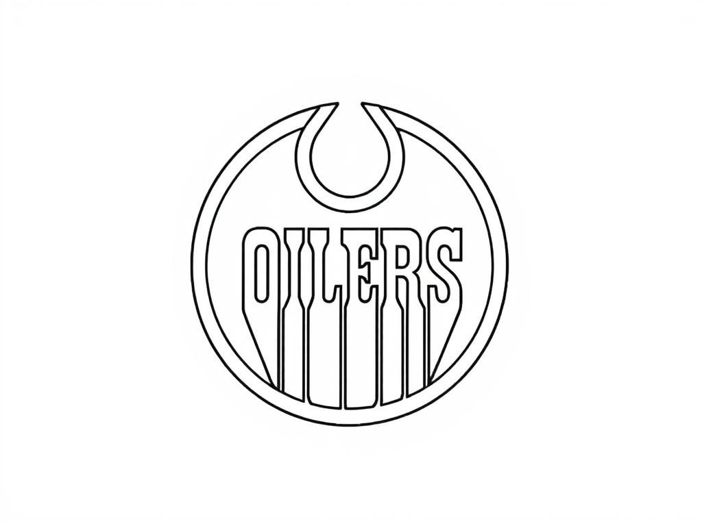 NHL Edmonton Oilers Logo Coloring Page