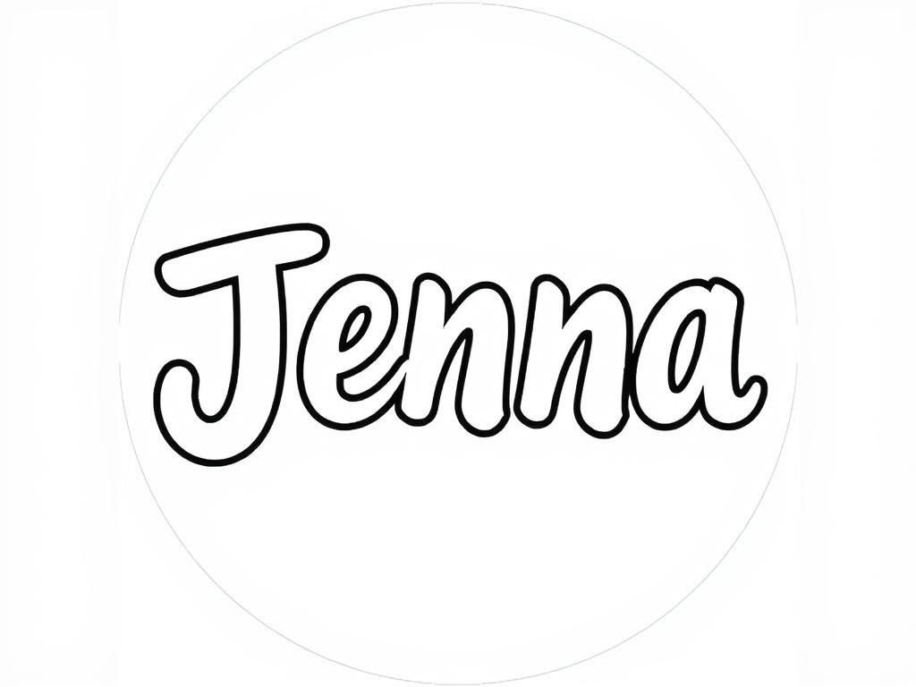 The name Jenna with lots of pizza