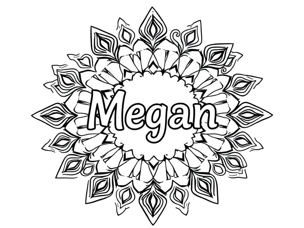 Megan's Mandala Coloring Page: A Delightful Journey of Symmetry and Creativity