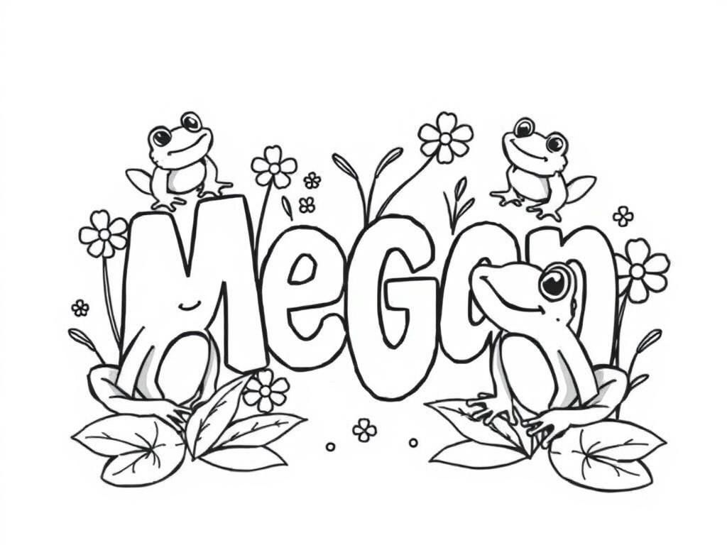 Meggy's Frog Coloring Page