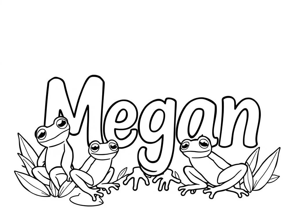 Coloring Page of Frogs for Kids