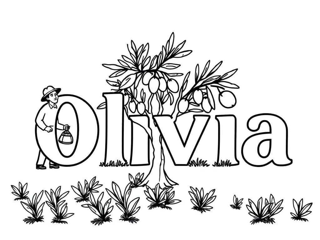 Olivia's Garden Coloring Page