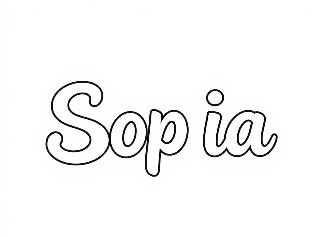 Sopia Name Coloring Page