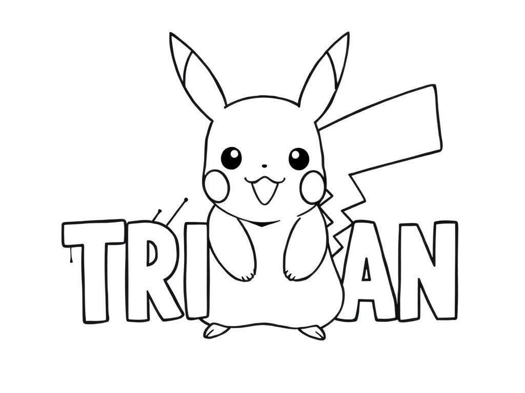 Pikachu Coloring Page