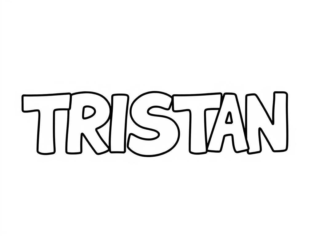 Preview of The name TRISTAN with the letters in space