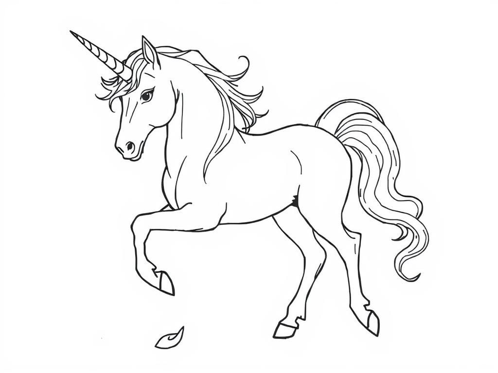 Unicorn Coloring Page for Kids