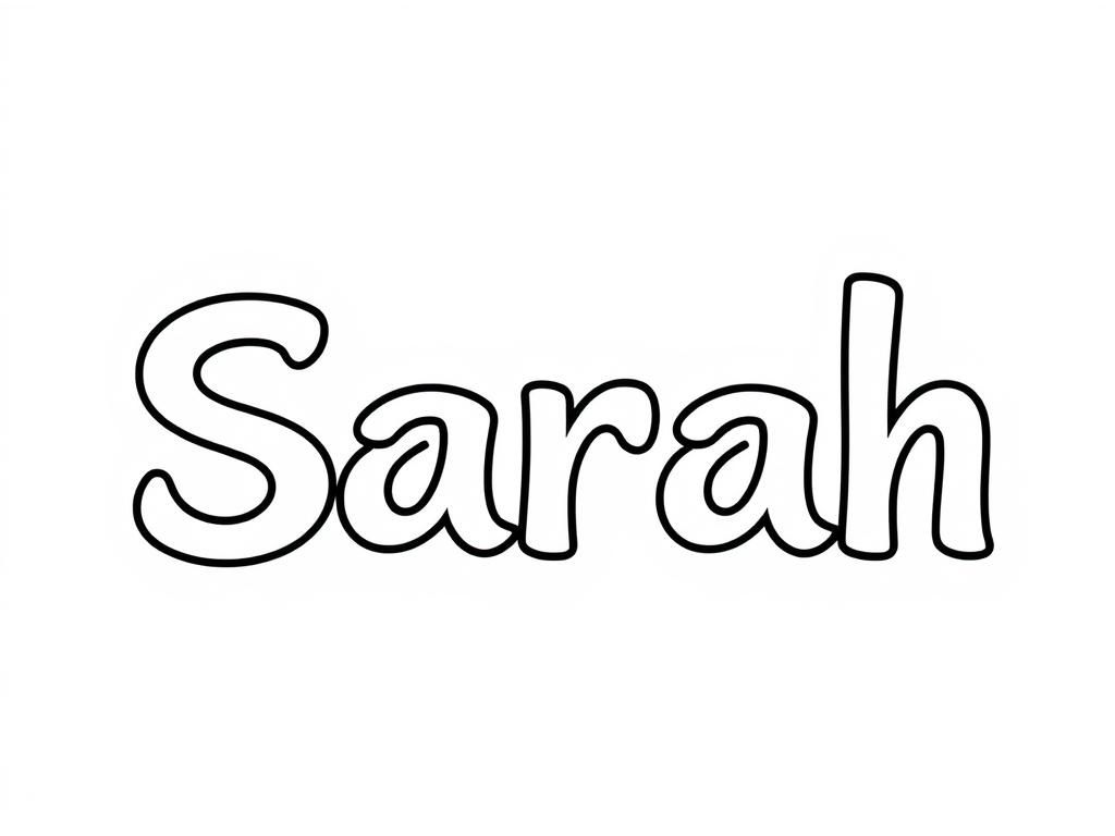 Preview of The word "Sarah"