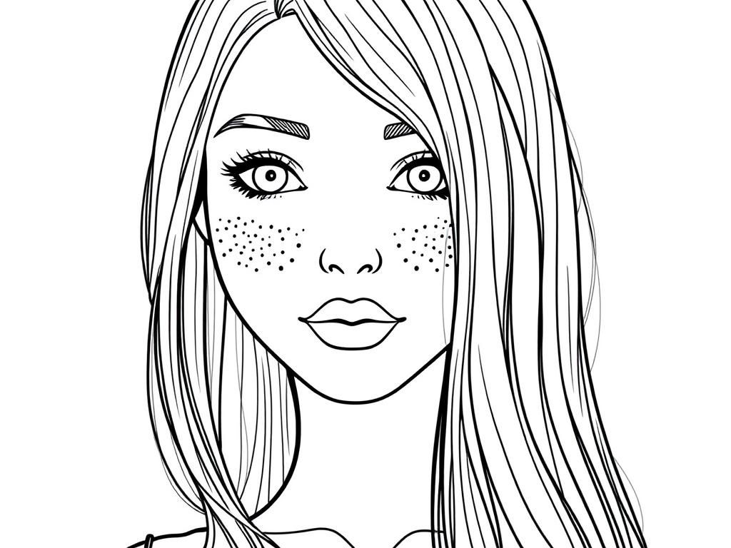 Woman Coloring Page