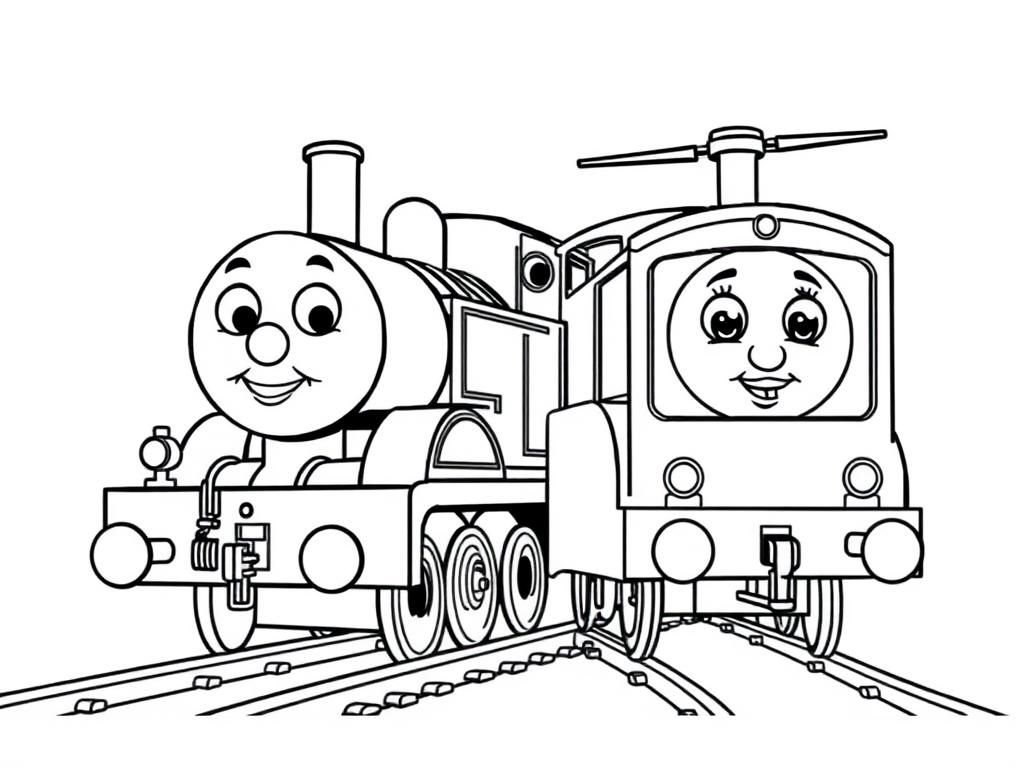 Thomas the tank engine and Toby the tram engine in a Christ