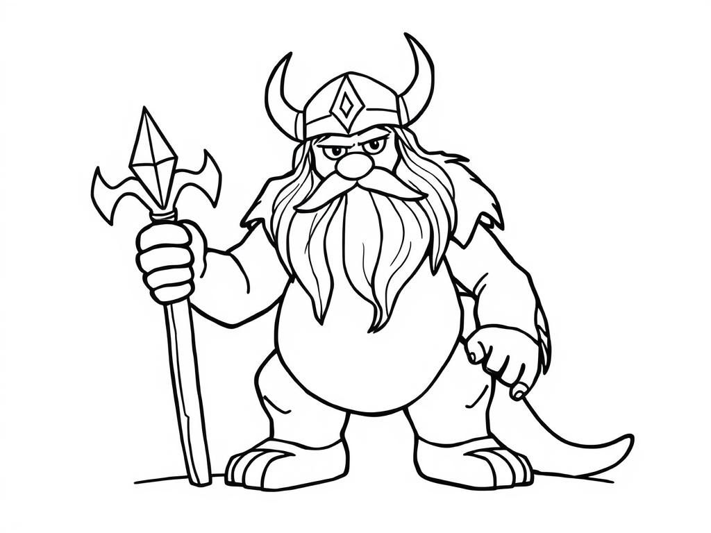 Viking Warrior Coloring Page