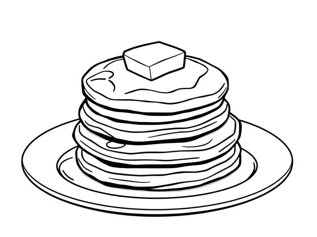 Preview of three bold and easy pancakes on a plate with butter on top of the pancake stack