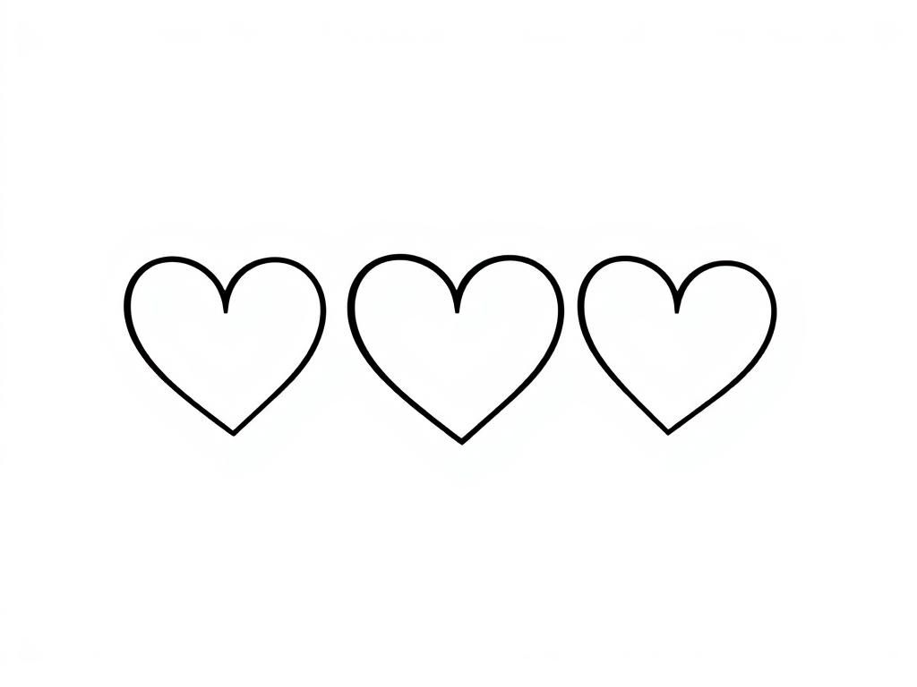 Hearts Coloring Page