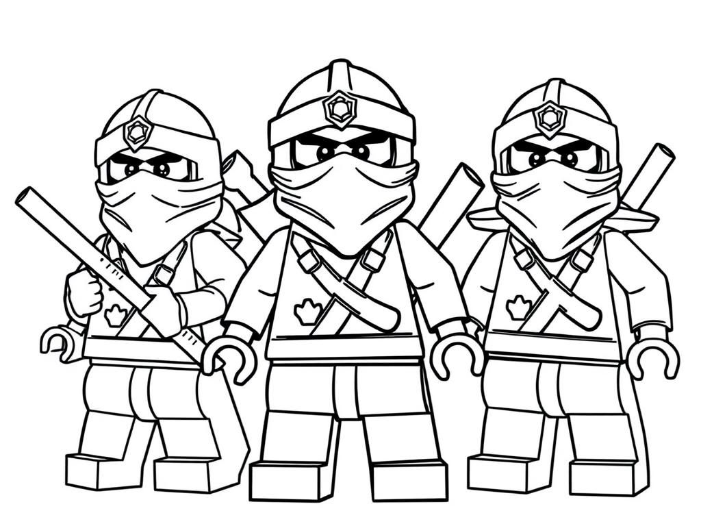 three ninjago lego ninjas