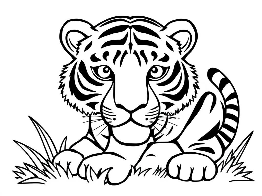 tiger - Free Printable Coloring Page