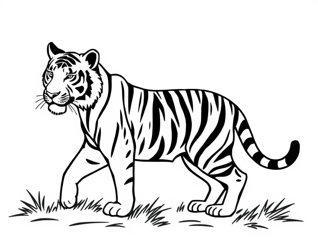 tiger - Free Printable Coloring Page