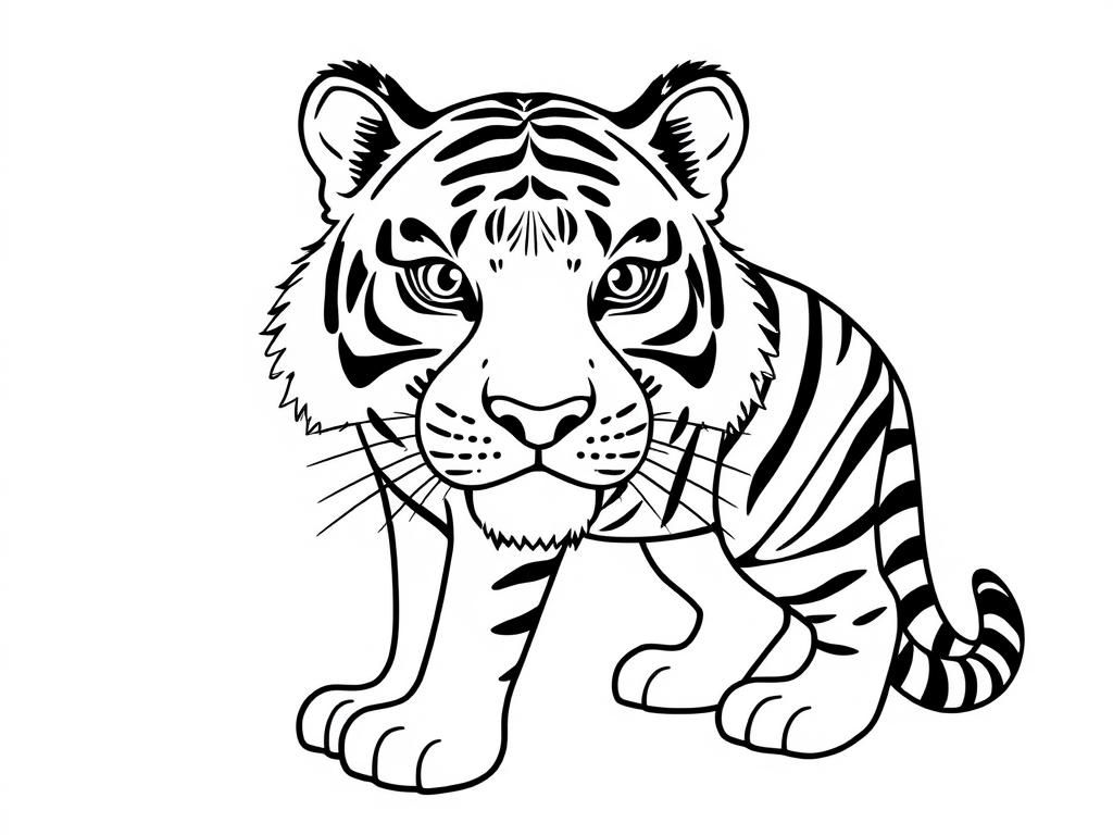 Tiger Cub Coloring Page