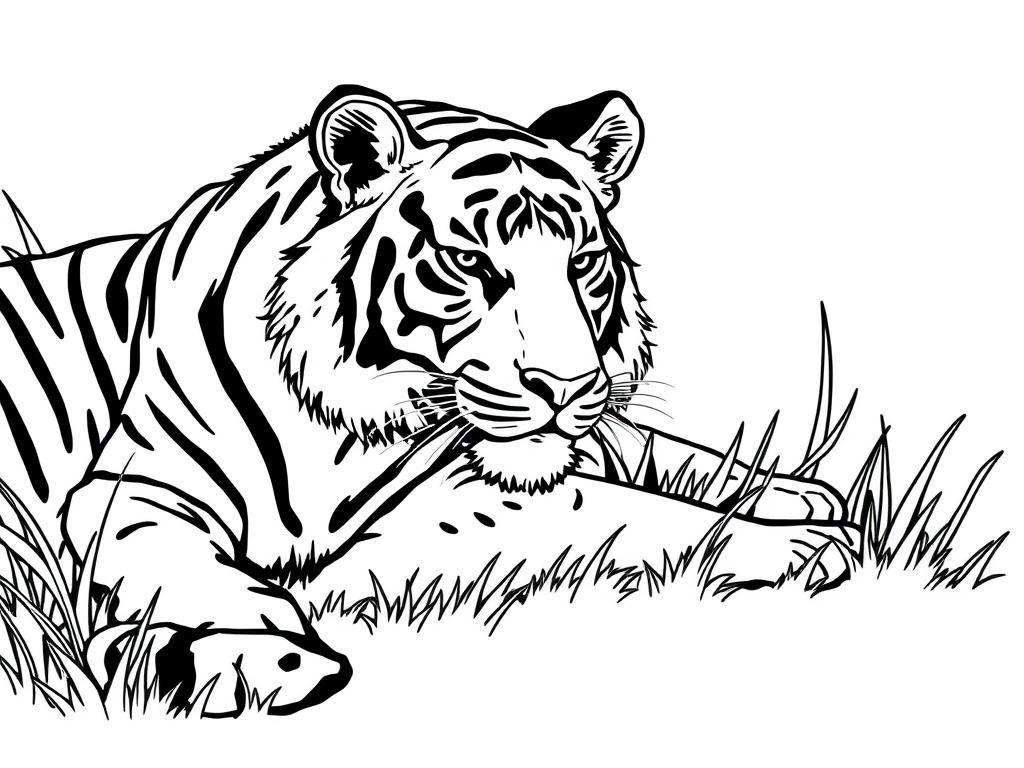 Tiger Coloring Page
