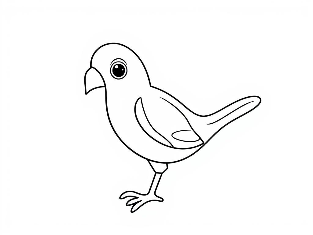 Bird Coloring Page for Kids