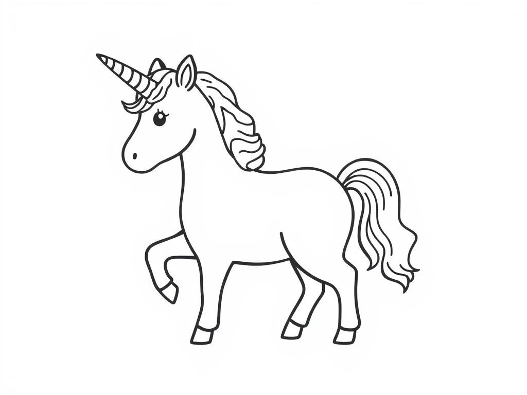 Unicorn Coloring Page