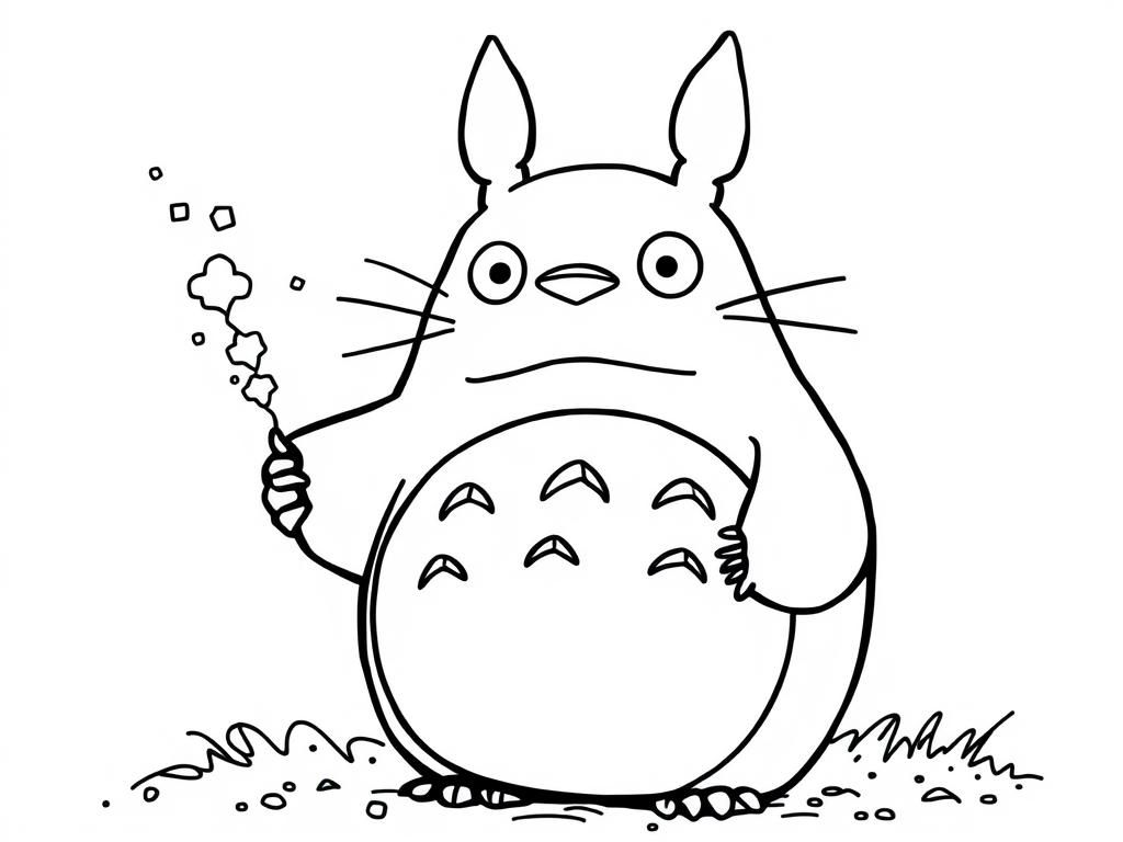 Preview of totoro holding dust sprites