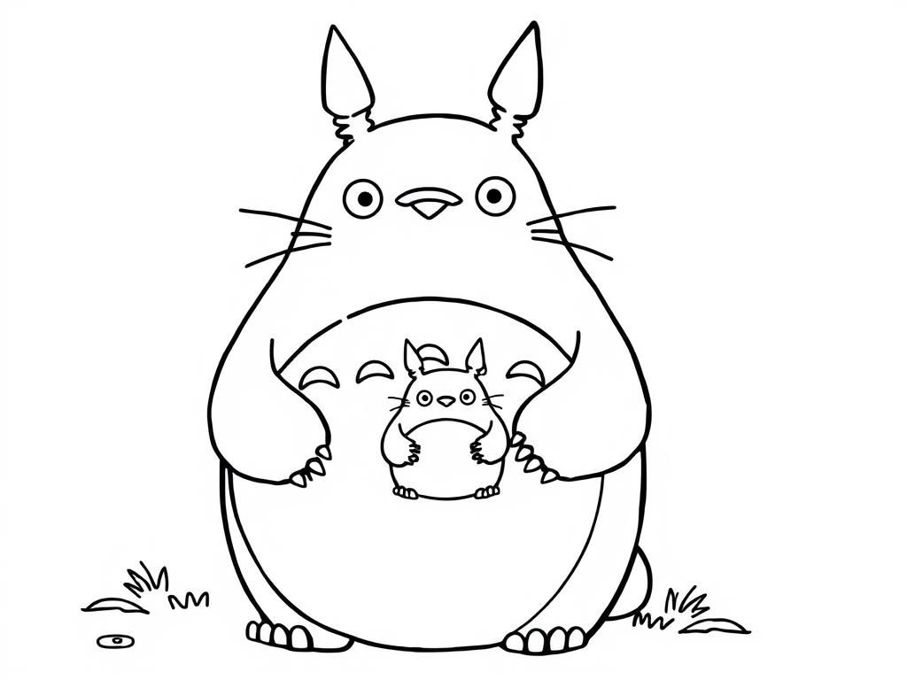 Preview of totoro holding smaller totoro