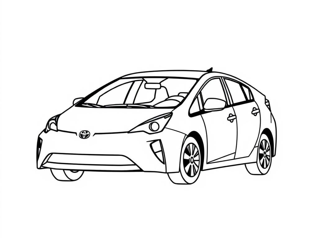 Toyota Prius Coloring Page