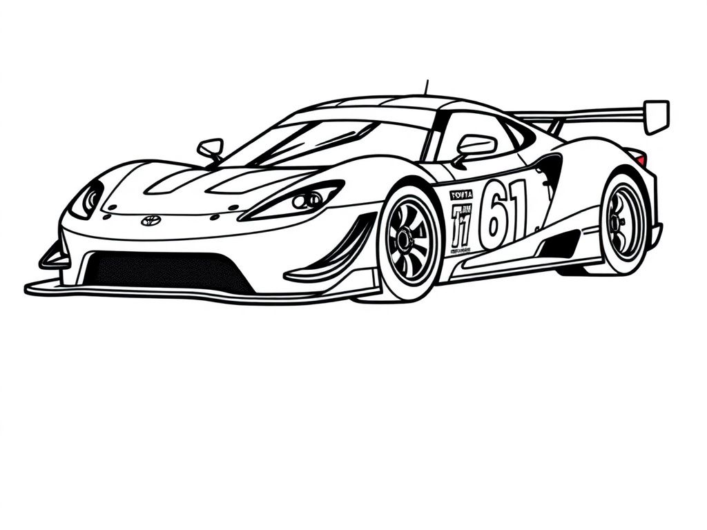 Sports Car Racing Coloring Page