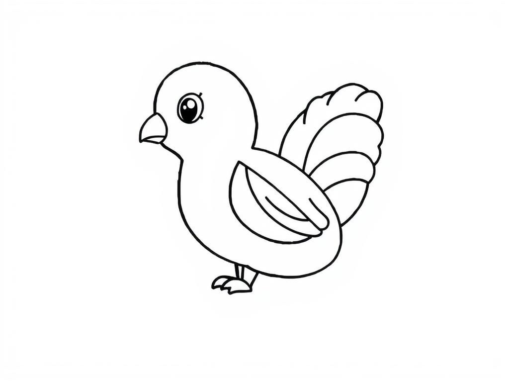 Coloring Page of a Bird