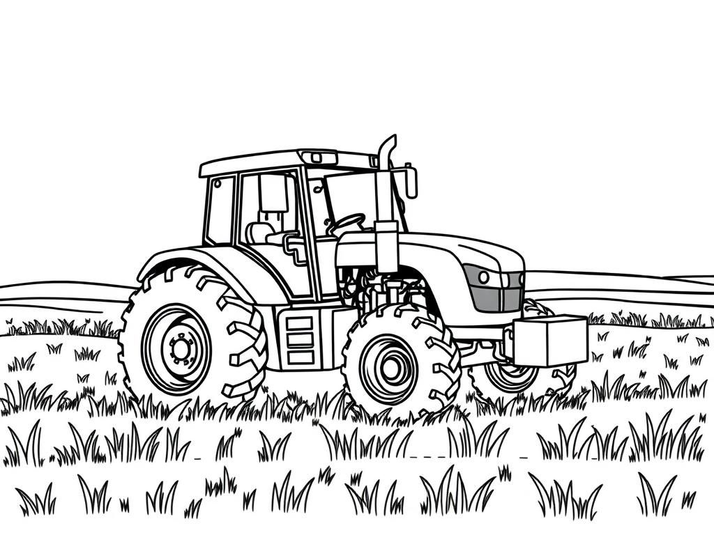 tractor on the field