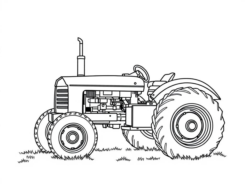 Tractor Coloring Page