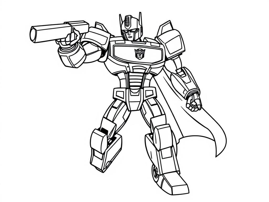 Transformers Robot Coloring Page for Kids