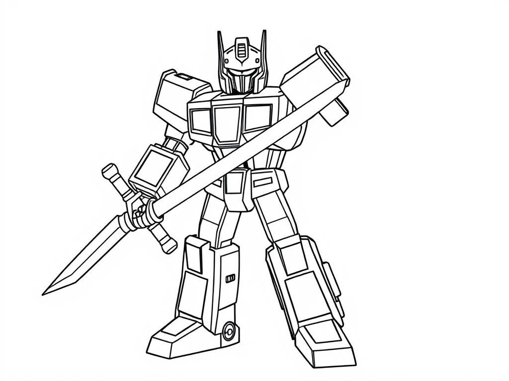 Preview of transformer with a sword