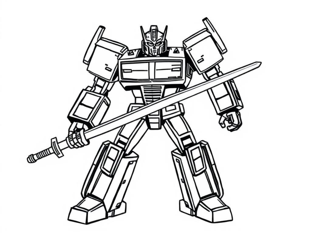 Preview of transformer with a sword